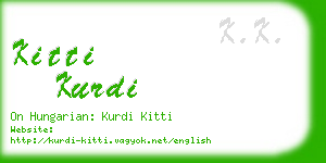 kitti kurdi business card